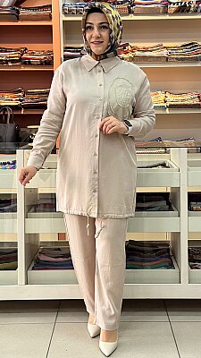 Altı Büzgü Detaylı Takım Taş/261569 - Thumbnail