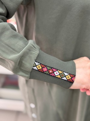 Arkası A Pile Detaylı Gömlek Tunik Çağla/2554 - Thumbnail