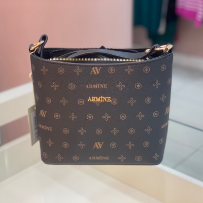 ARMİNE - Armine Çanta Baskılı Siyah/254