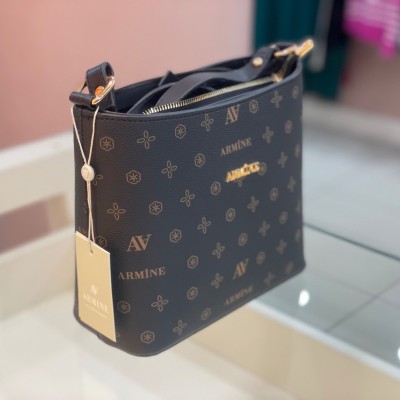 Armine Çanta Baskılı Siyah/254 - Thumbnail