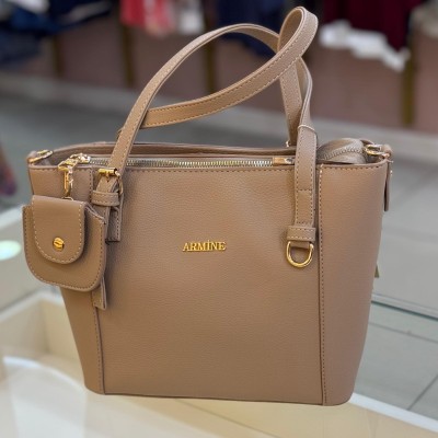 Armine Çanta Düz Vizon/349 - Thumbnail