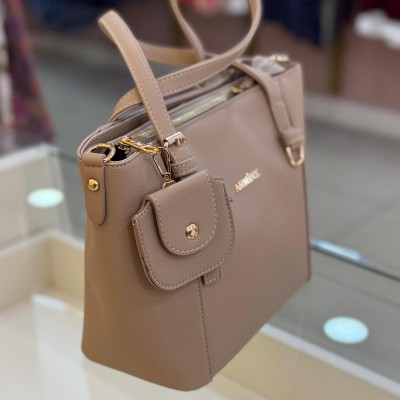 Armine Çanta Düz Vizon/349 - Thumbnail