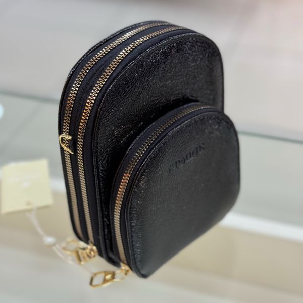 Armine Çanta Düz Siyah Rugan/384