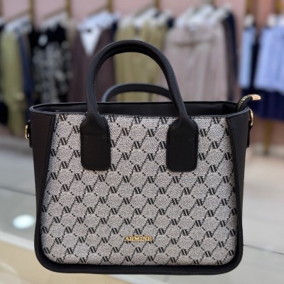 Armine Çanta Gri Noktalı/419 - Thumbnail