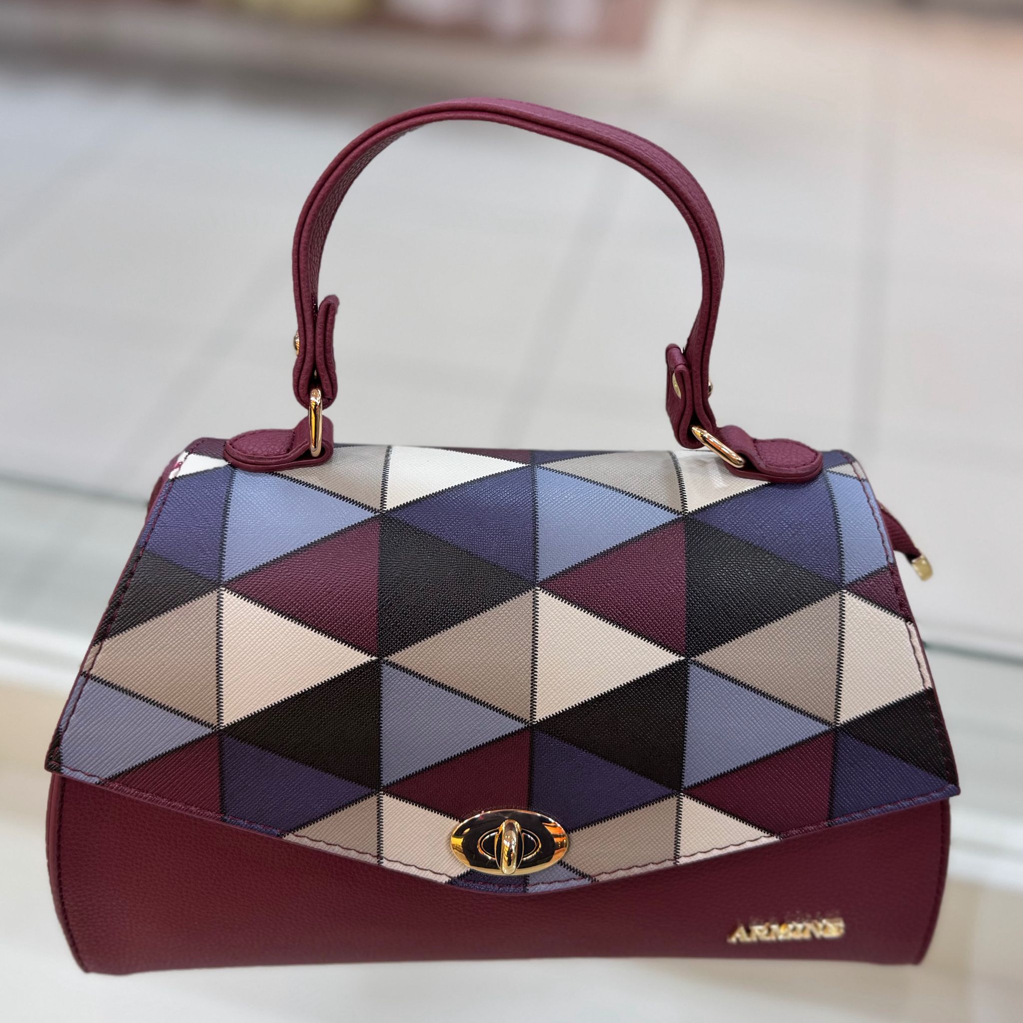 ARMİNE - Armine Çanta Bordo Ekose/409