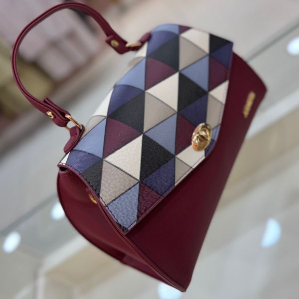 Armine Çanta Bordo Ekose/409