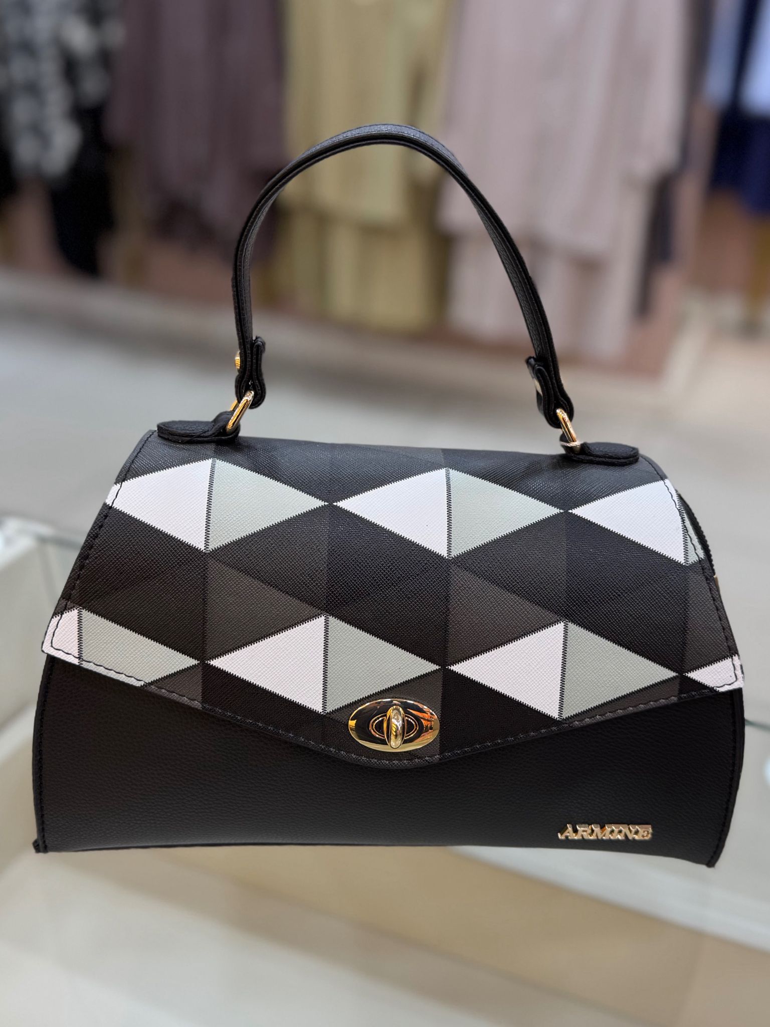 ARMİNE - Armine Çanta Siyah Ekose/409