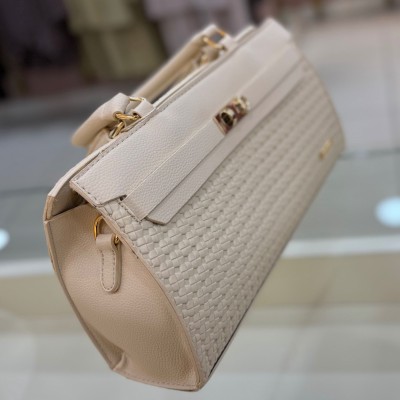 Armine Çanta Krem Örgü/407 - Thumbnail