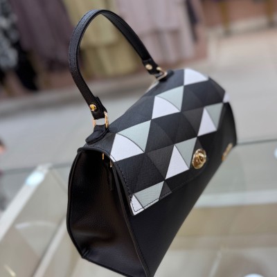 Armine Çanta Siyah Ekose/409 - Thumbnail