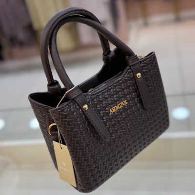 Armine Çanta Kahve Örgü/416 - Thumbnail