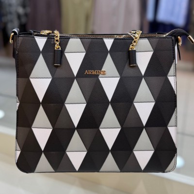 Armine Çanta Siyah Ekose/362 - Thumbnail