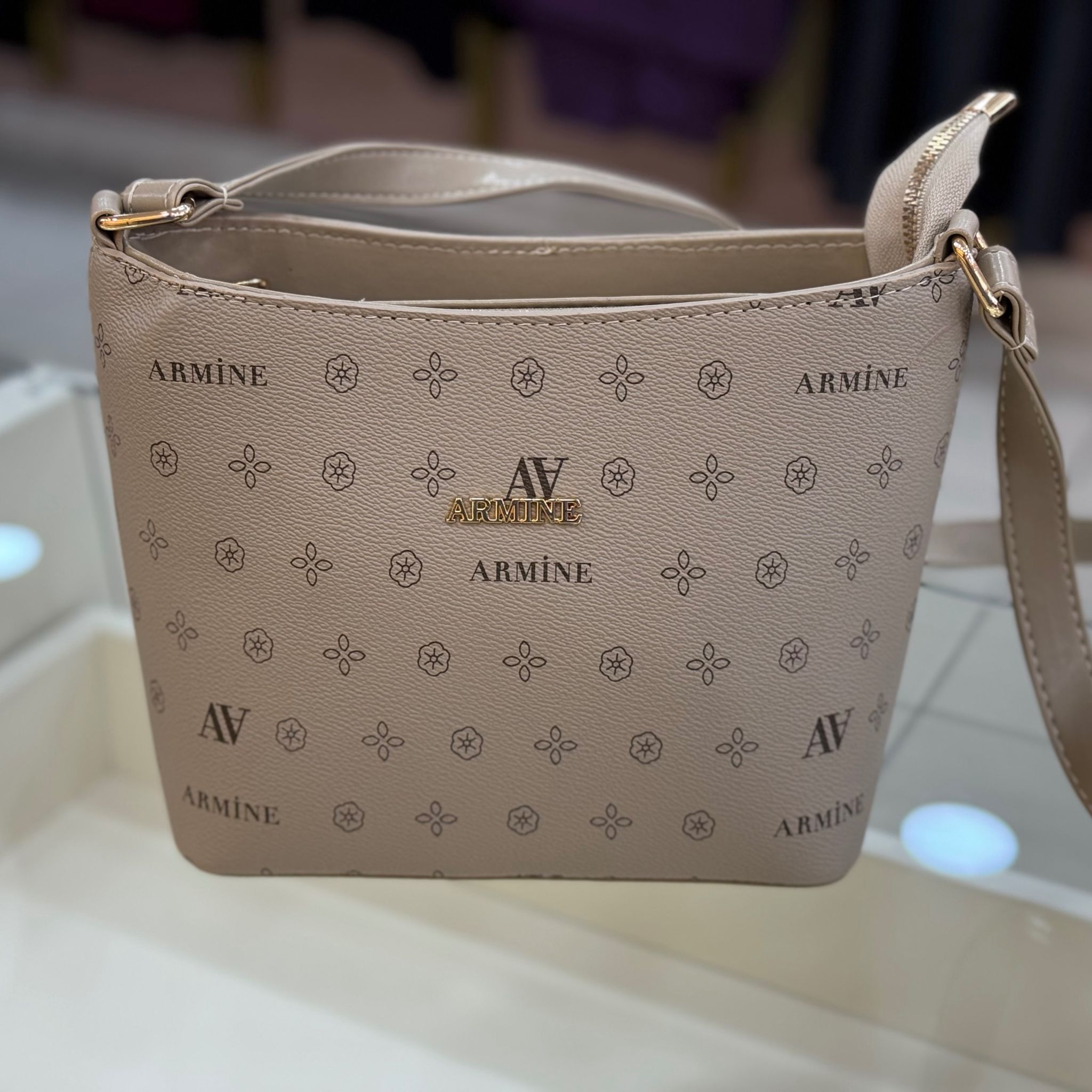 ARMİNE - Armine Çanta Vizon Baskılı/254