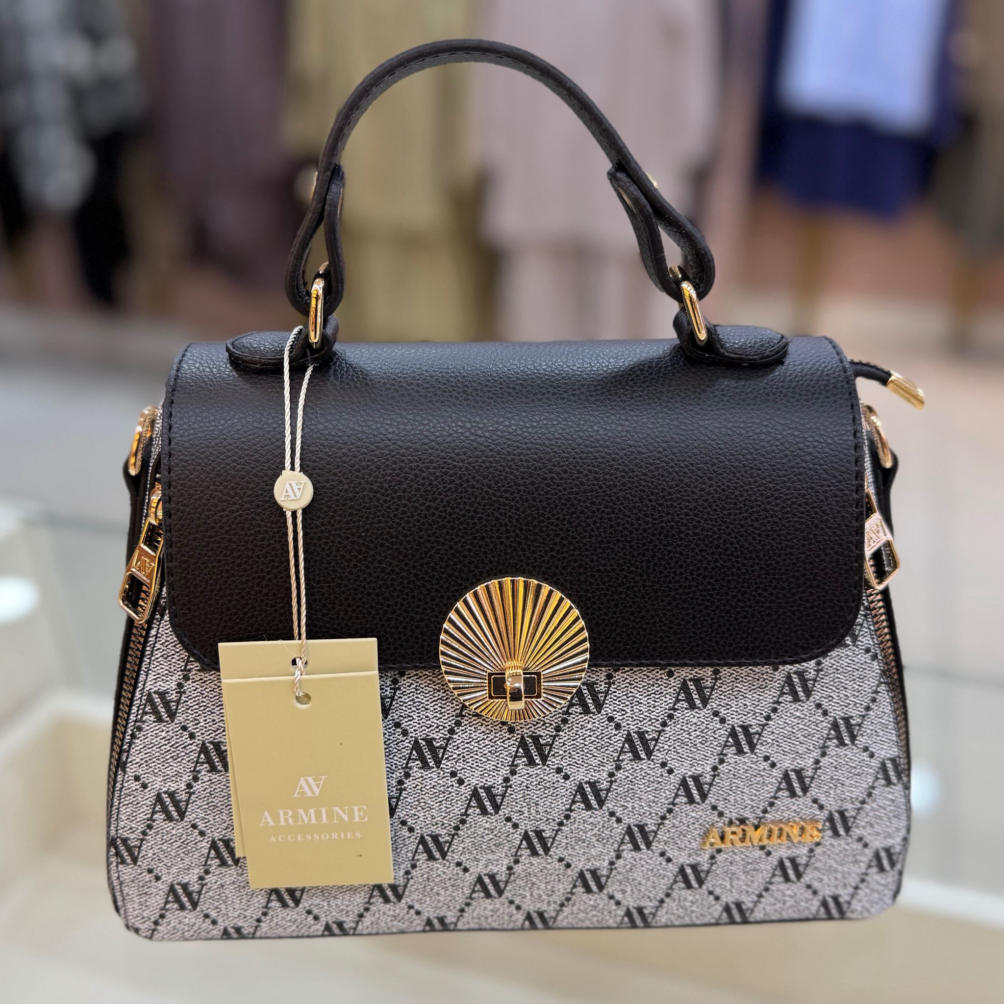 ARMİNE - Armine Çanta Gri Noktalı/415