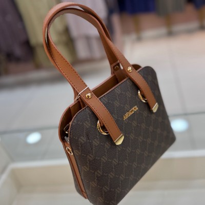 Armine Çanta Kahve Noktalı/364 - Thumbnail