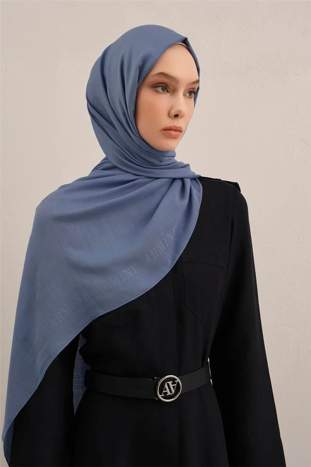 Armine Logo Bordürlü Pamuk İpek Şal/1-26