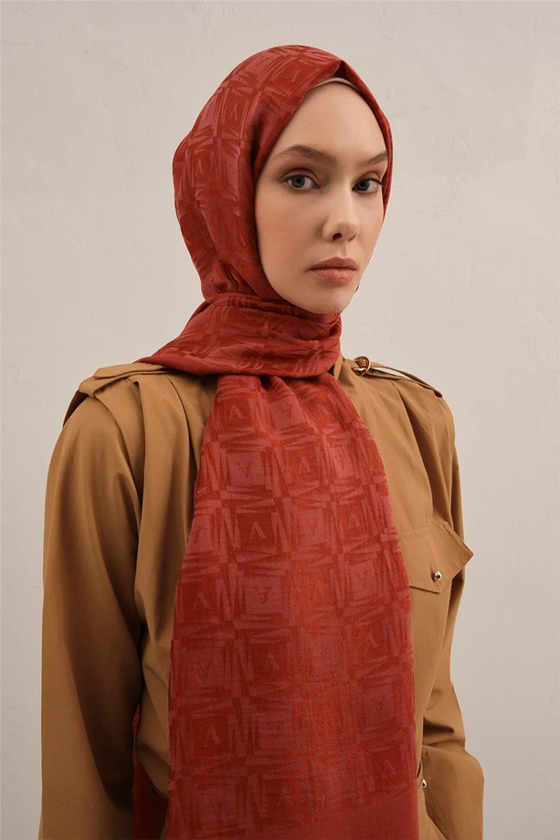 Armine Lyocell Naia Kare Monogram Şal/6-35
