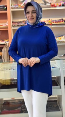 Asimetrik Sandy Tunik Saks/5390 - Thumbnail