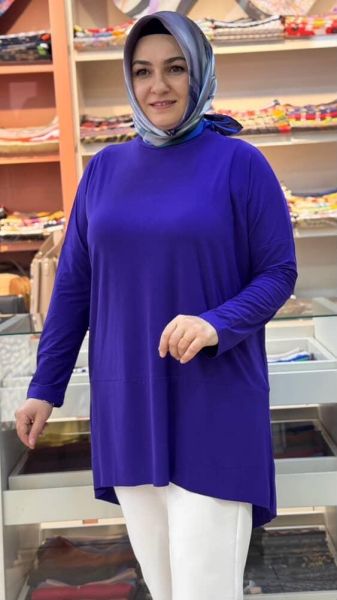 Asimetrik Sandy Tunik Mor/5390