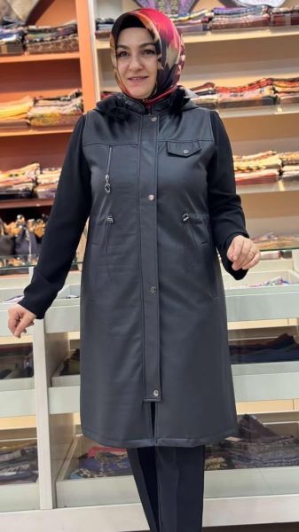 Astarlı Deri Yelek Siyah/2033