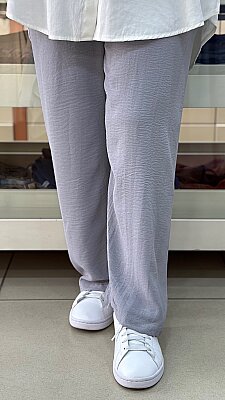 İnza Moda - Ayrobin Bol Paça Pantolon Açık Gri/ 1393 