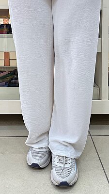 İnza Moda - Ayrobin Bol Paça Pantolon Ekru / 1393 