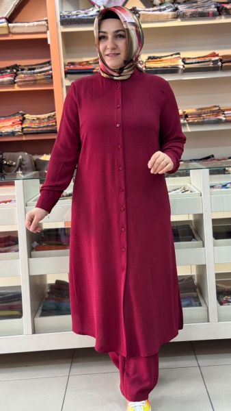 Ayrobin Hakim Yakalı Takım Bordo/6017