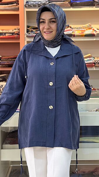 Bağcıklı Ceket Lacivert/ 3291