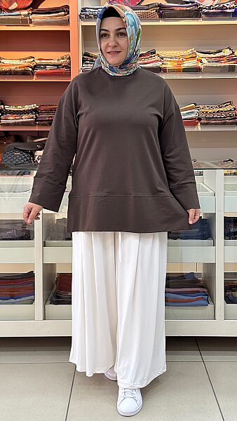 Basic Kısa Tunik Kahve / 20735 
