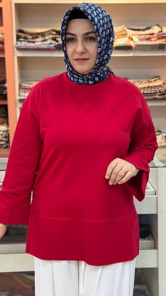 Basic Kısa Tunik Kırmızı / 20735 