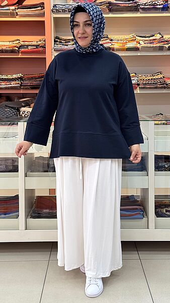 Basic Kısa Tunik Lacivert / 20735 