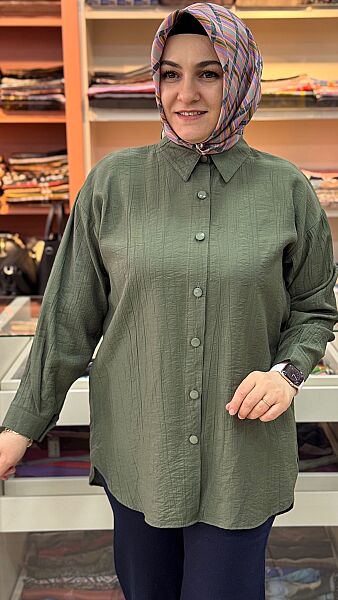 Basıc Çilek Kumaş Tunik Haki/1991 