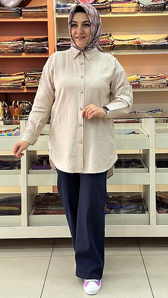 Basıc Çilek Kumaş Tunik Taş/1991