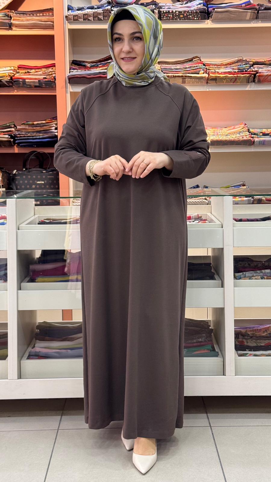 Puane - Basıc Elbise Kahverengi/12671 