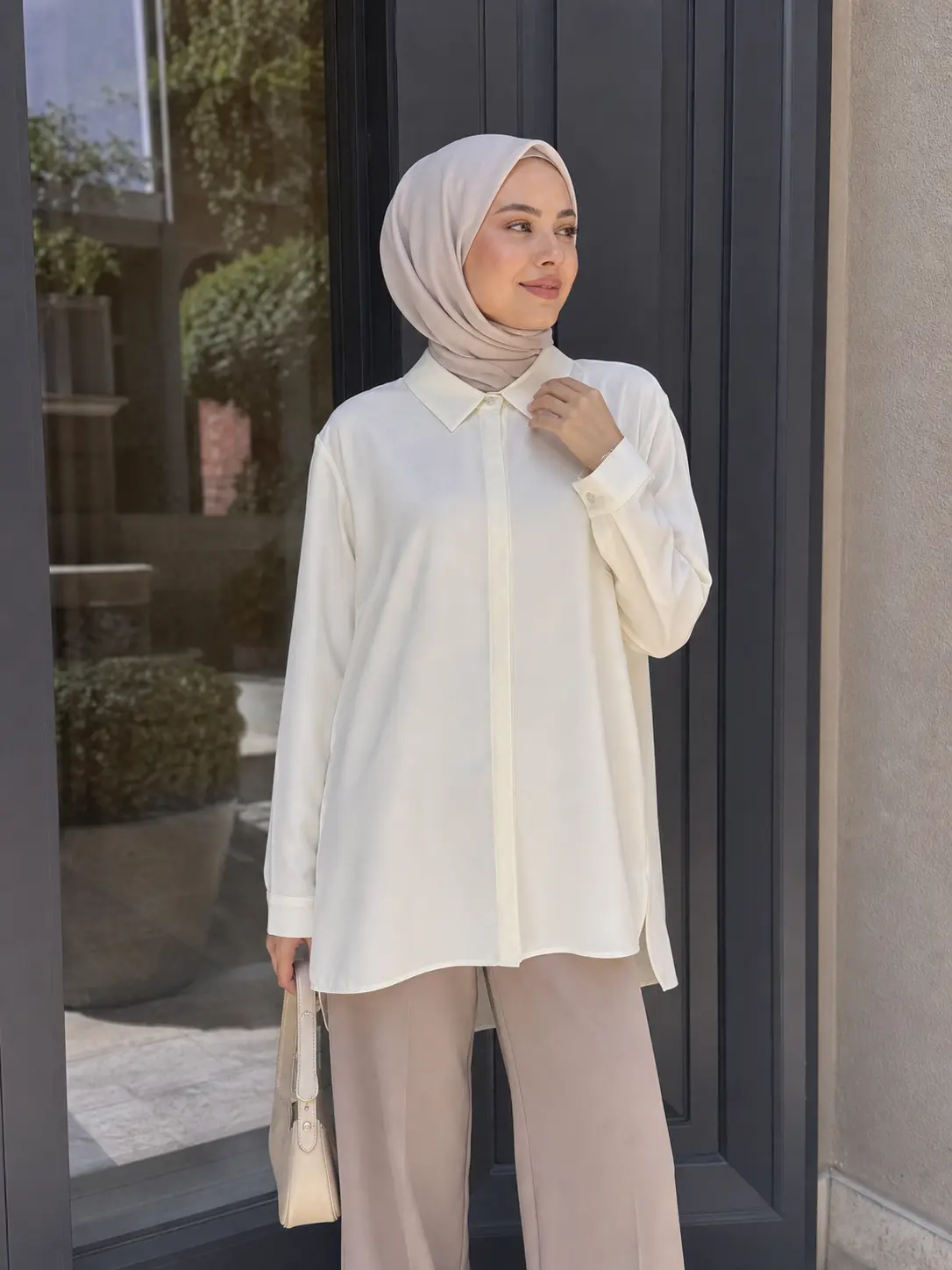 Gaze - Basic Krep Tunik Ekru/4208 
