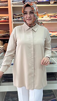 Basic Krep Tunik Taş/4208 - Thumbnail