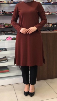  - Basic Penye Tunik Kiremit / 5143