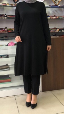  - Basic Penye Tunik Siyah/5143