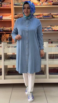Selam - Basic Tensel Tunik Açık Mavi/5345