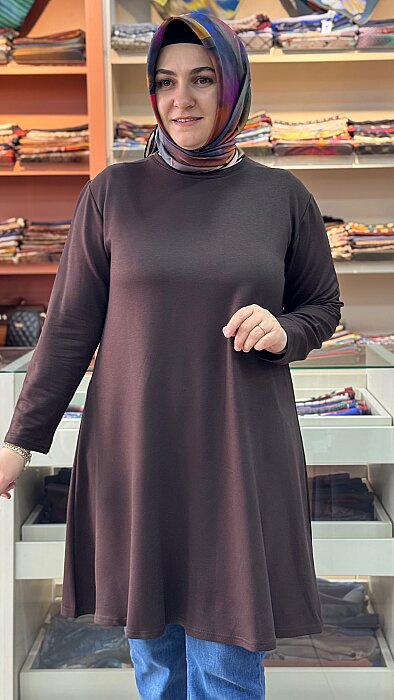 Basic Tunik Kahve/1360 - Thumbnail