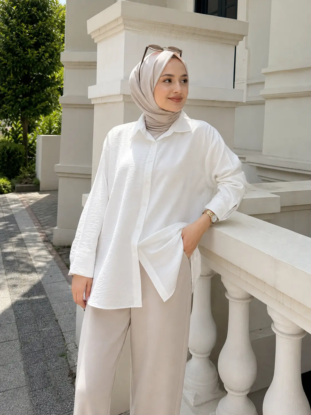 İnza Moda - Basic Tunik Ekru/1611 