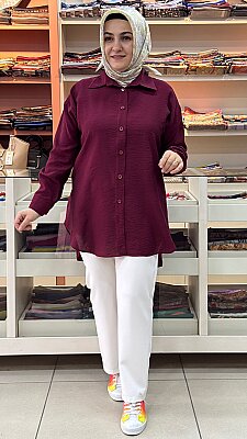 İnza Moda - Basic Tunik Bordo/1611