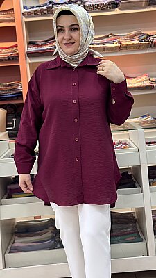 Basic Tunik Bordo/1611 - Thumbnail