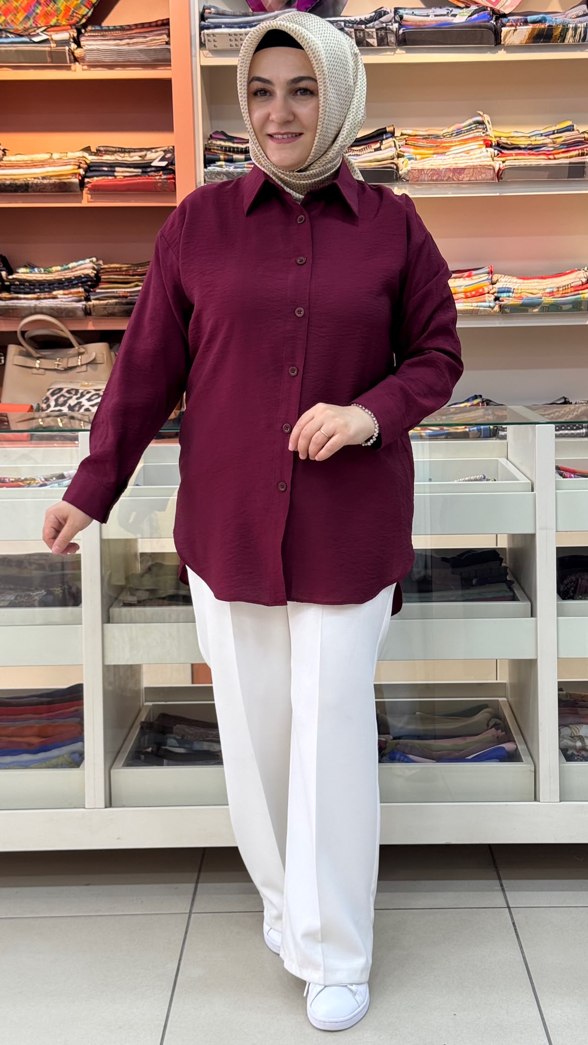 İnza Moda - Basic Tunik Bordo/1611