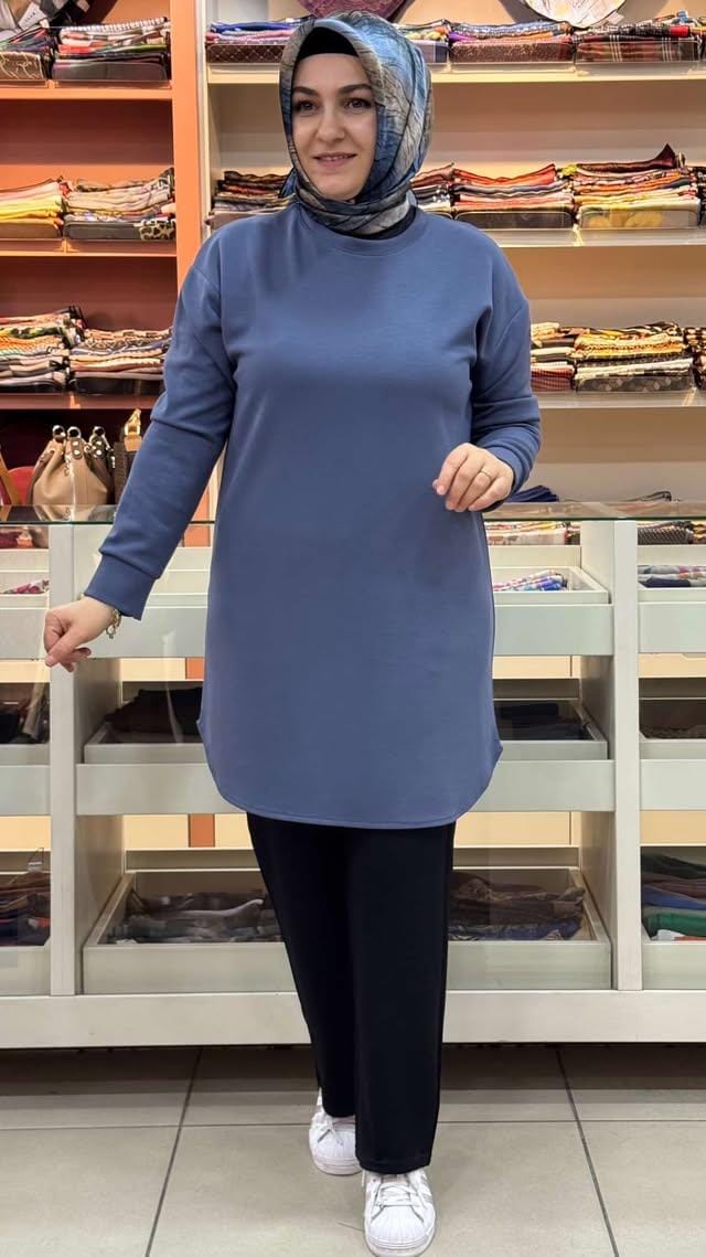 inza moda - Basic Tunik Mavi/0125