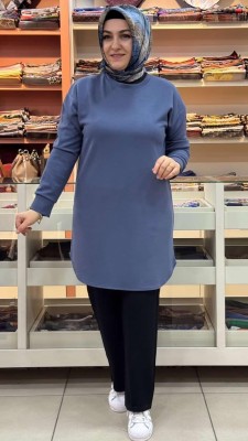 inza moda - Basic Tunik Mavi/0125
