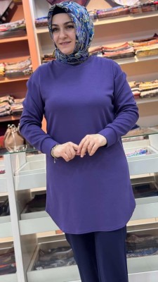 Basic Tunik Mor/0125 - Thumbnail