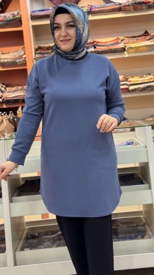 Basic Tunik Mavi/0125 - Thumbnail