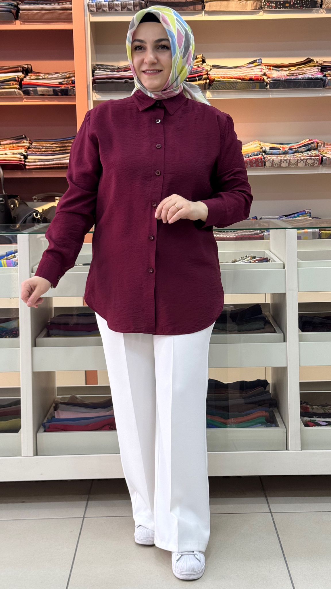 İZEL - Basıc Tunik Bordo/1505 