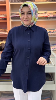 Basıc Tunik Lacivert/1505 - Thumbnail