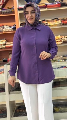 Basic Tunik Mor/19174 - Thumbnail